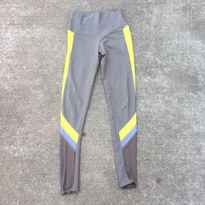 ALOyoga yellow and tan/gray leggings